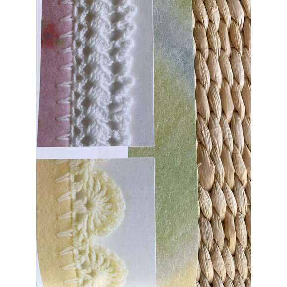 Babys Choice Crochet Edgings for Fleece Leisure Arts 3485 Six Patterns - Picture 2 of 3